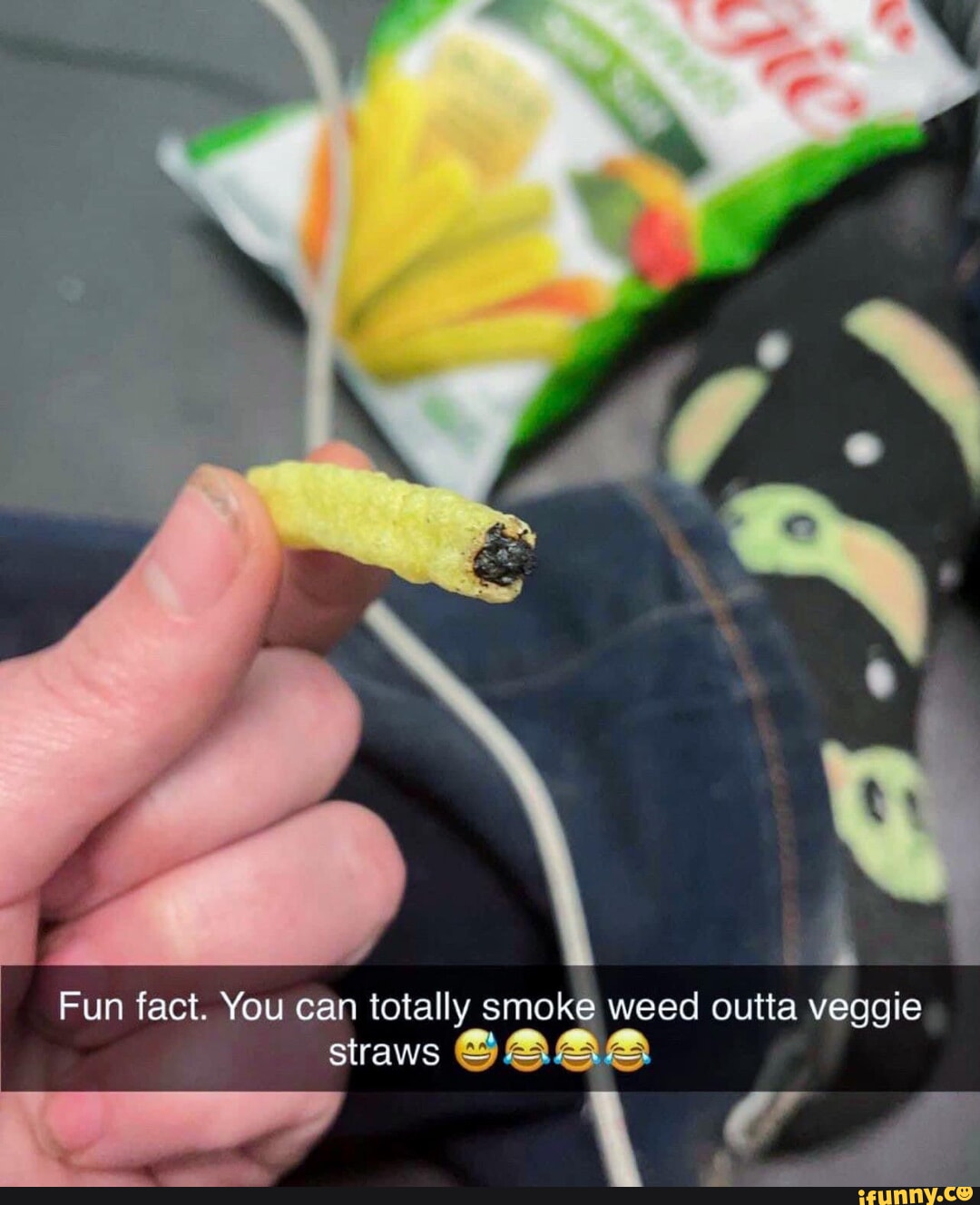 Fun fact. You can totally smoke weed outta veggie straws iFunny