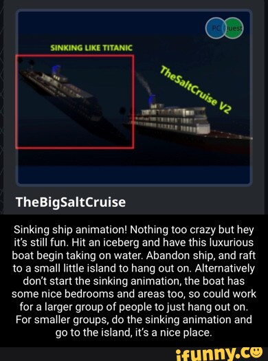 Thebigsaltcruise memes. Best Collection of funny Thebigsaltcruise pictures  on iFunny