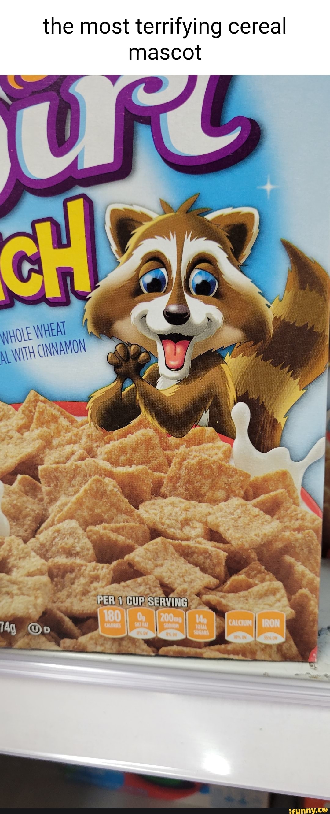 The most terrifying cereal mascot WHEAT CINNAMON iFunny
