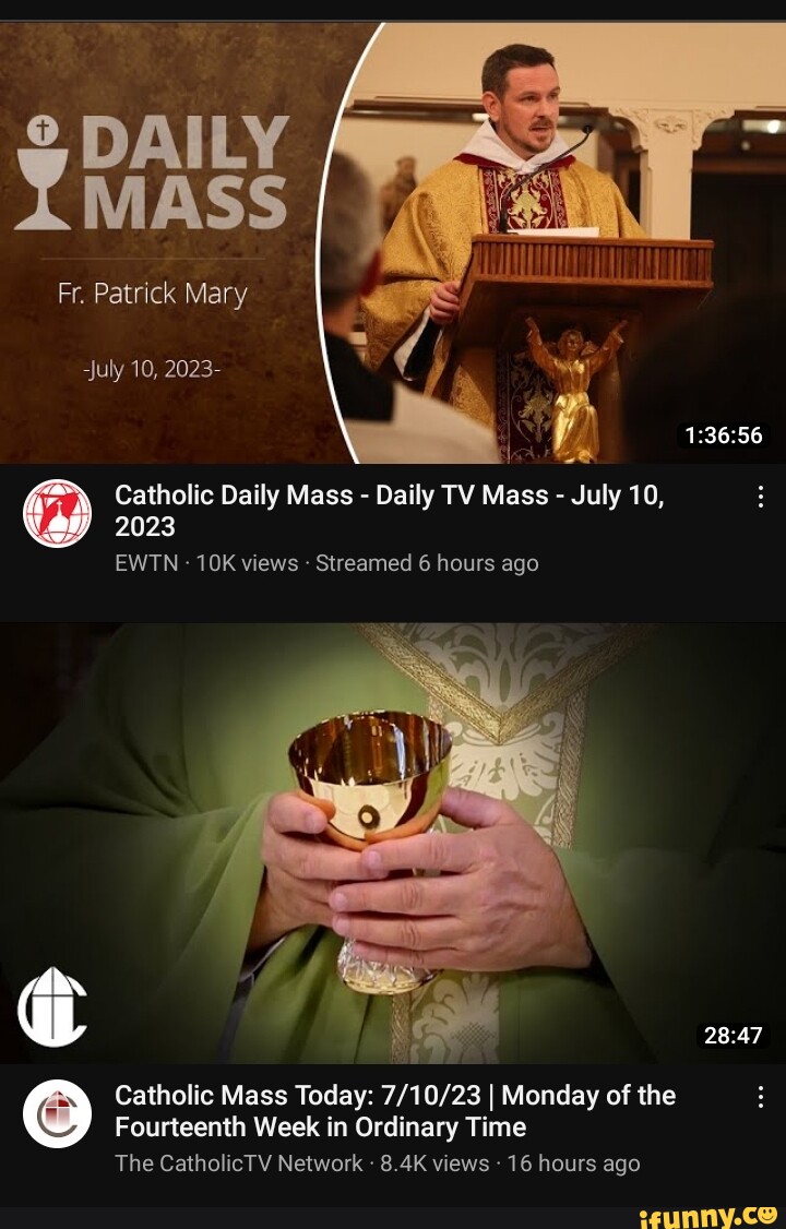 Daily Y Mass Fr. Patrick Mary -july 10, 2023- Catholic Daily Mass 