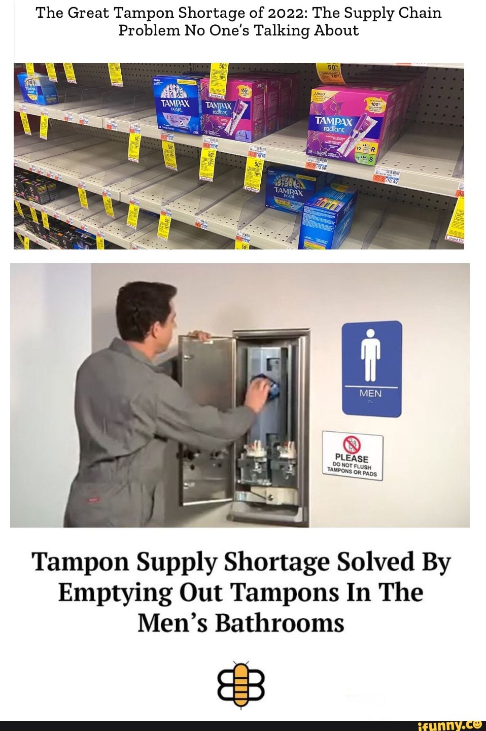The Great Tampon Shortage of 2022 The Supply Chain Problem No One's Talking About PLEASE Tampon