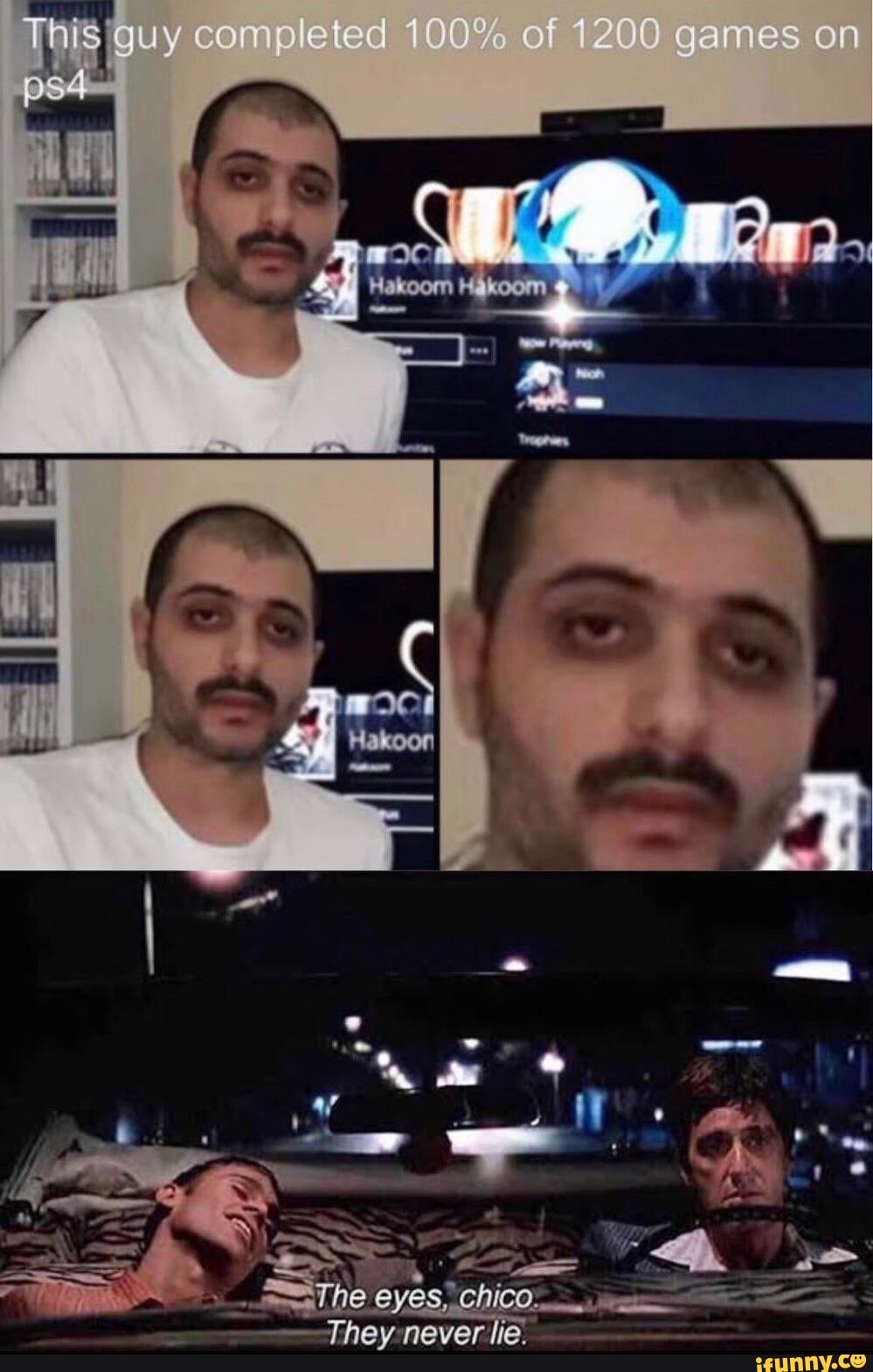 This Guy Completed 100 Of 1200 Games On Eyes They Never Lie IFunny