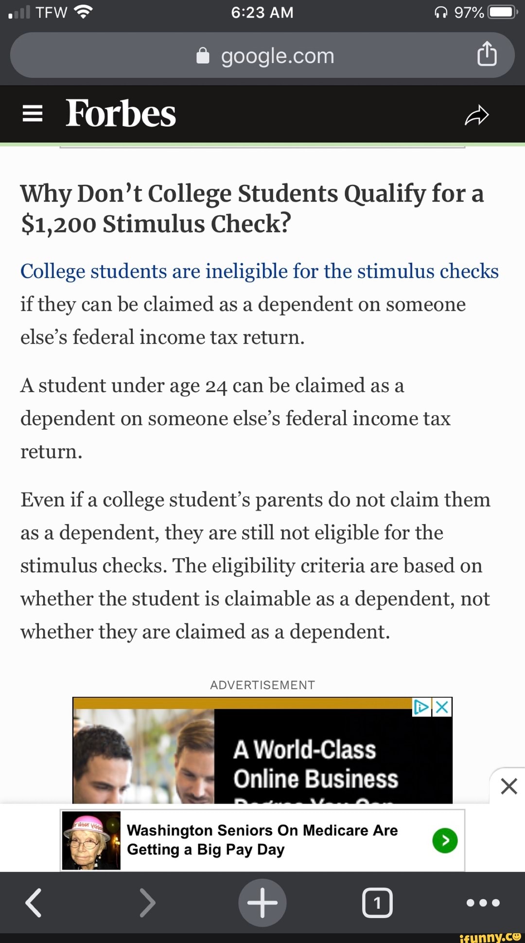 Why Don't College Students Qualify fora $1,200 Stimulus ...