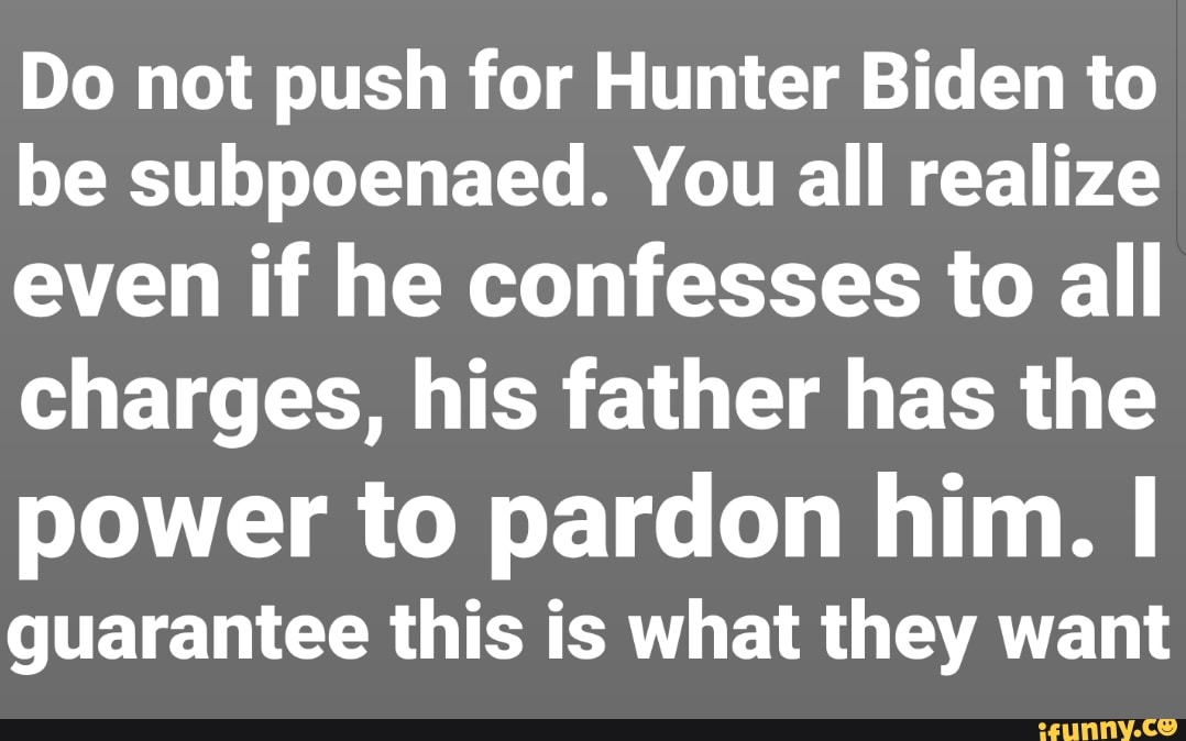 do-not-push-for-hunter-biden-to-be-subpoenaed-you-all-realize-even-if-he-confesses-to-all