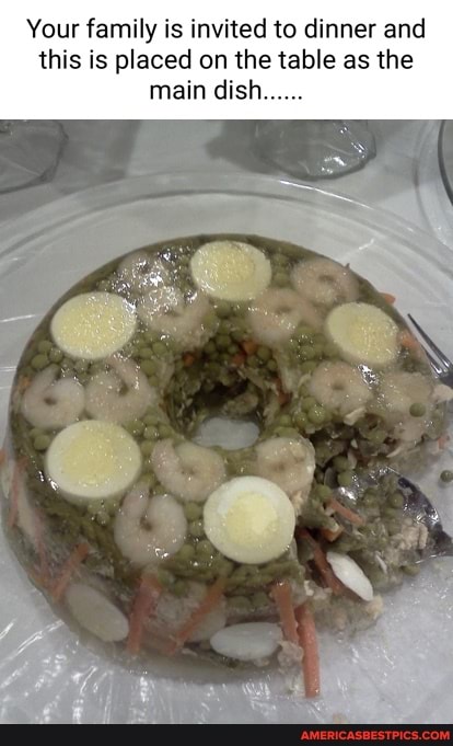 Your family is invited to dinner and this is placed on the table as the main dish
