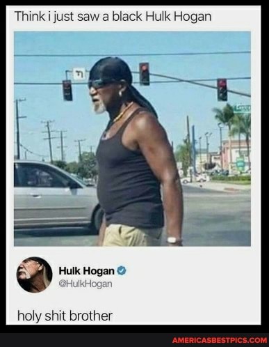 Think i just saw a black Hulk Hogan
Ik Hogan
kkHogan
holy shit brother