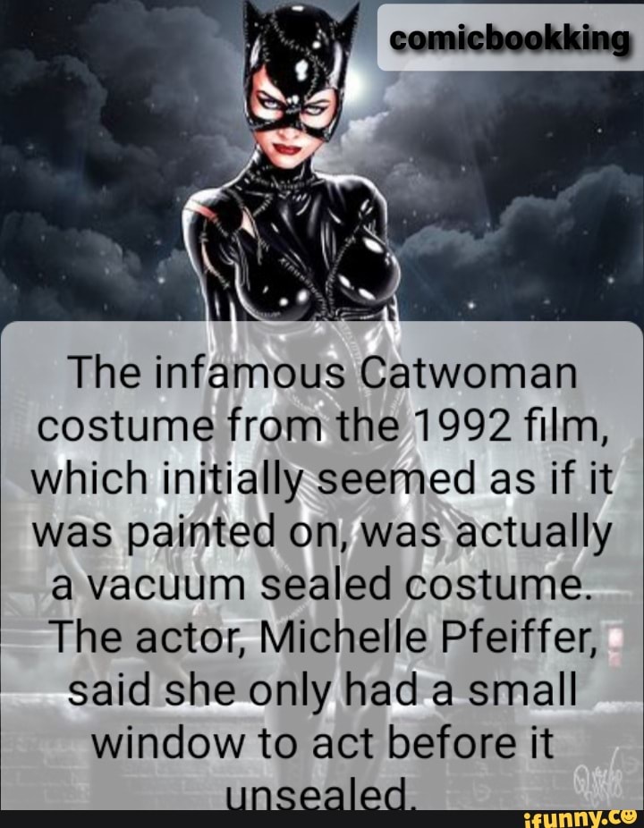 The infamous Catwoman costume from the 1992 film, which initially