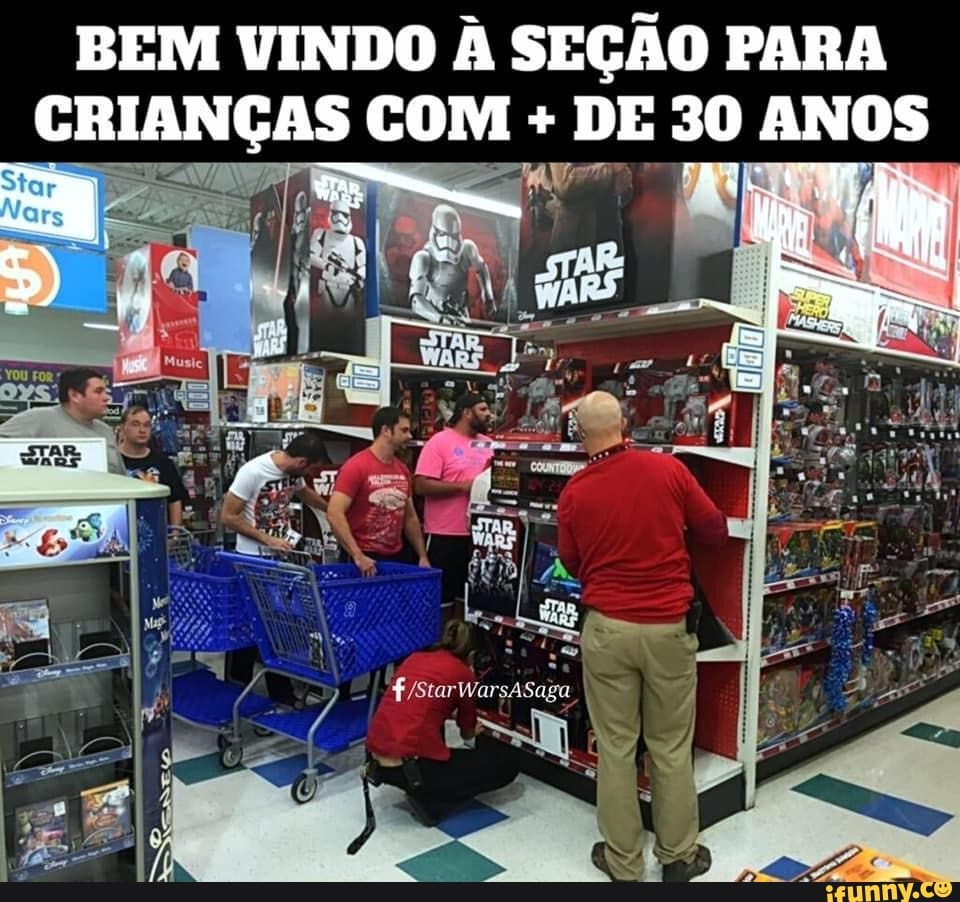 BEM VINDO À SEÇÃO PARA
CRIANÇAS COM DE 30 ANOS