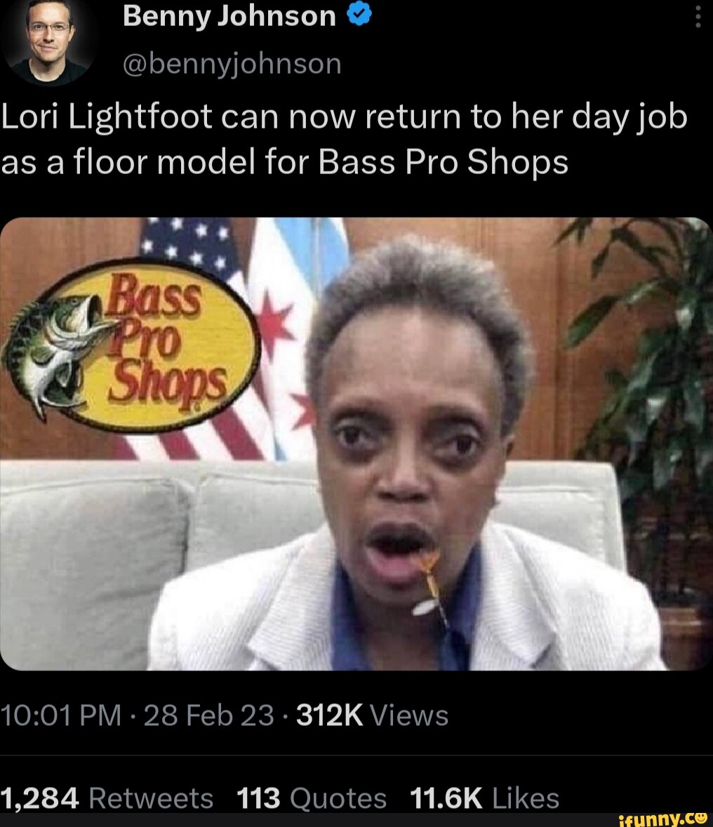 Benny Johnson bennyjohnson Lori Lightfoot can now return to her day