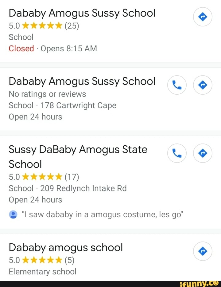 Sussy Alex sussy elementary dababy school Primary school Directions e  Nearby Send to your Share phone