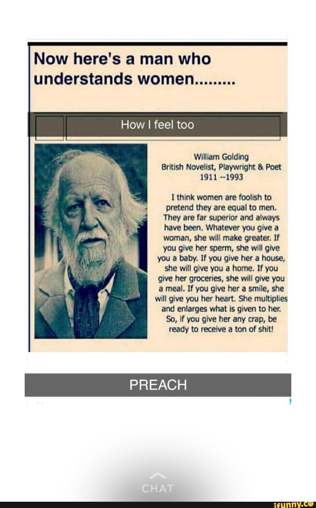 William golding on women