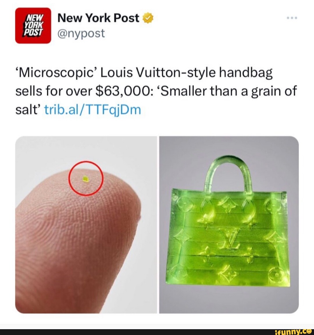 Microscopic Louis Vuitton Bag 'Smaller Than Grain Of Salt' Sells For  $63,000 - BT TV BusinessToday