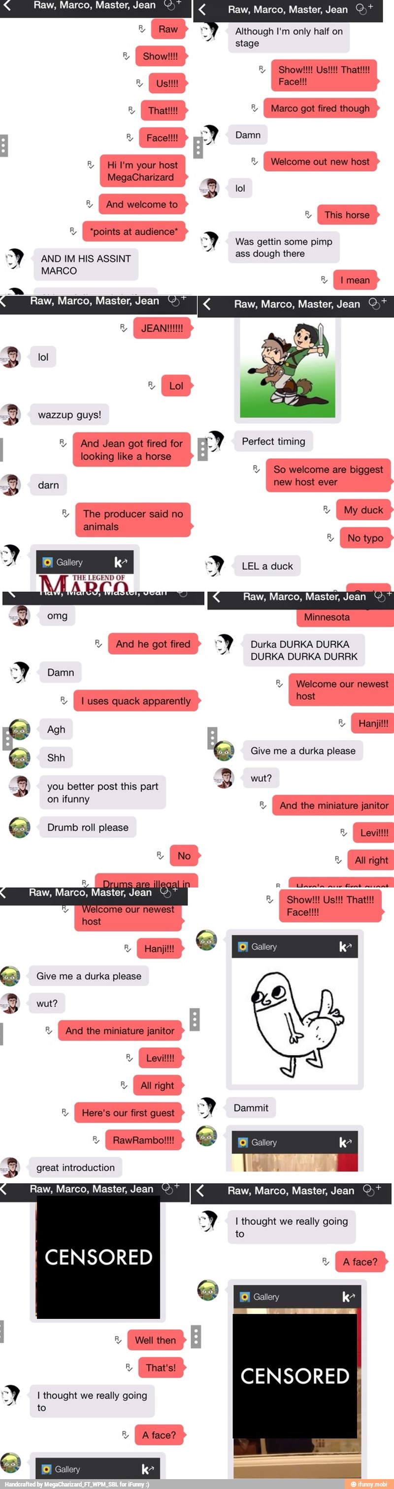 iw, Marco, Master, Jean
Although I'm only half on
SEL
a
Ê
Durka DURKA DURKA