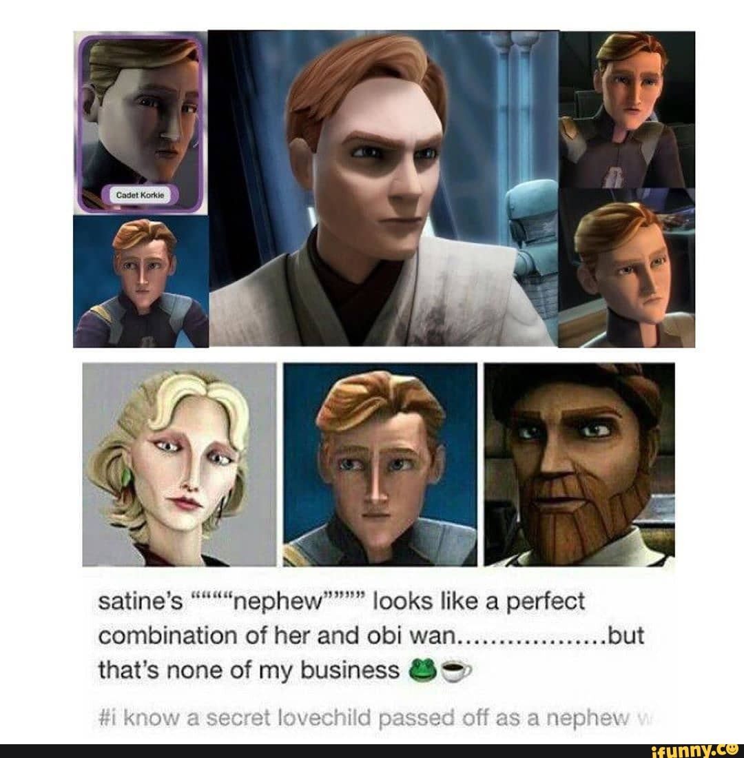 Satine's nephew"""" looks like a perfect combination of her and obi wan