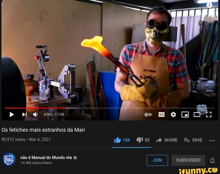 Os fetiches mais estranhos da Mari
80,912 views Mar 6,2021
jo é Manual do Mundo viw
14.4M subscribers
SAVE
SUBSCRIBED
JOIN