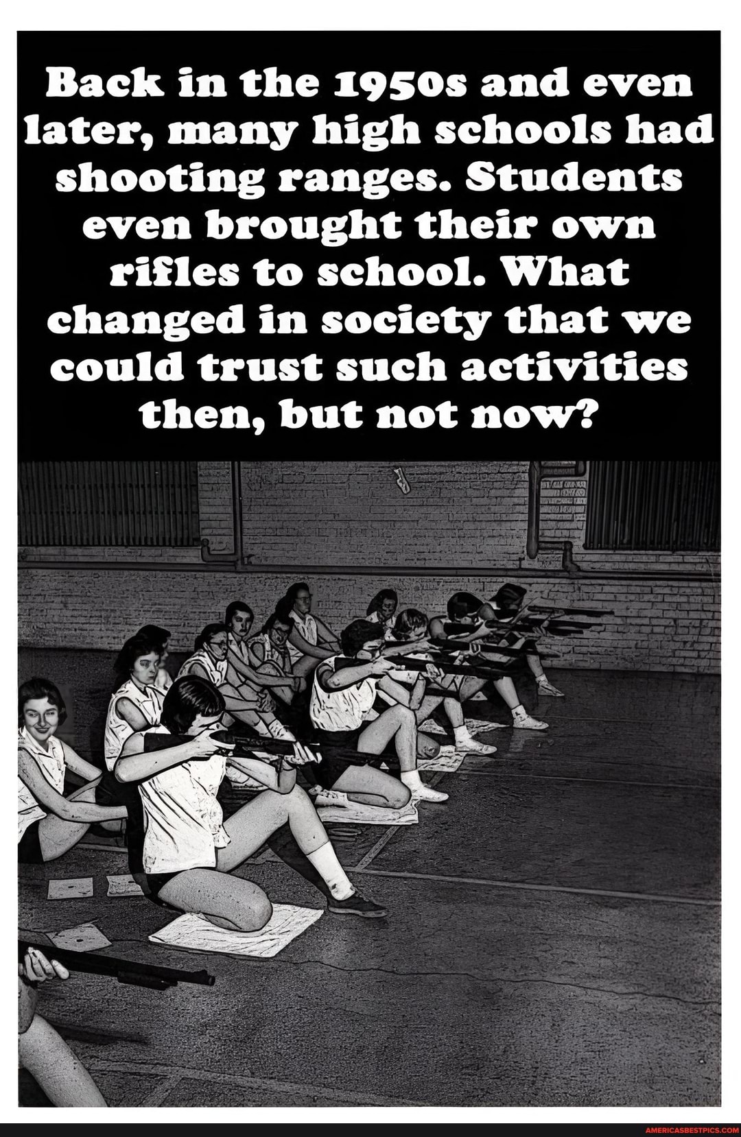 Old High School Rifle Ranges Shooting Ranges In Schools 1950S – ISGT