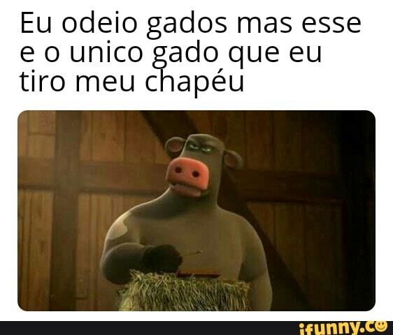 Eu odeio gados mas esse
e o unico gado que eu
tiro meu chapéu