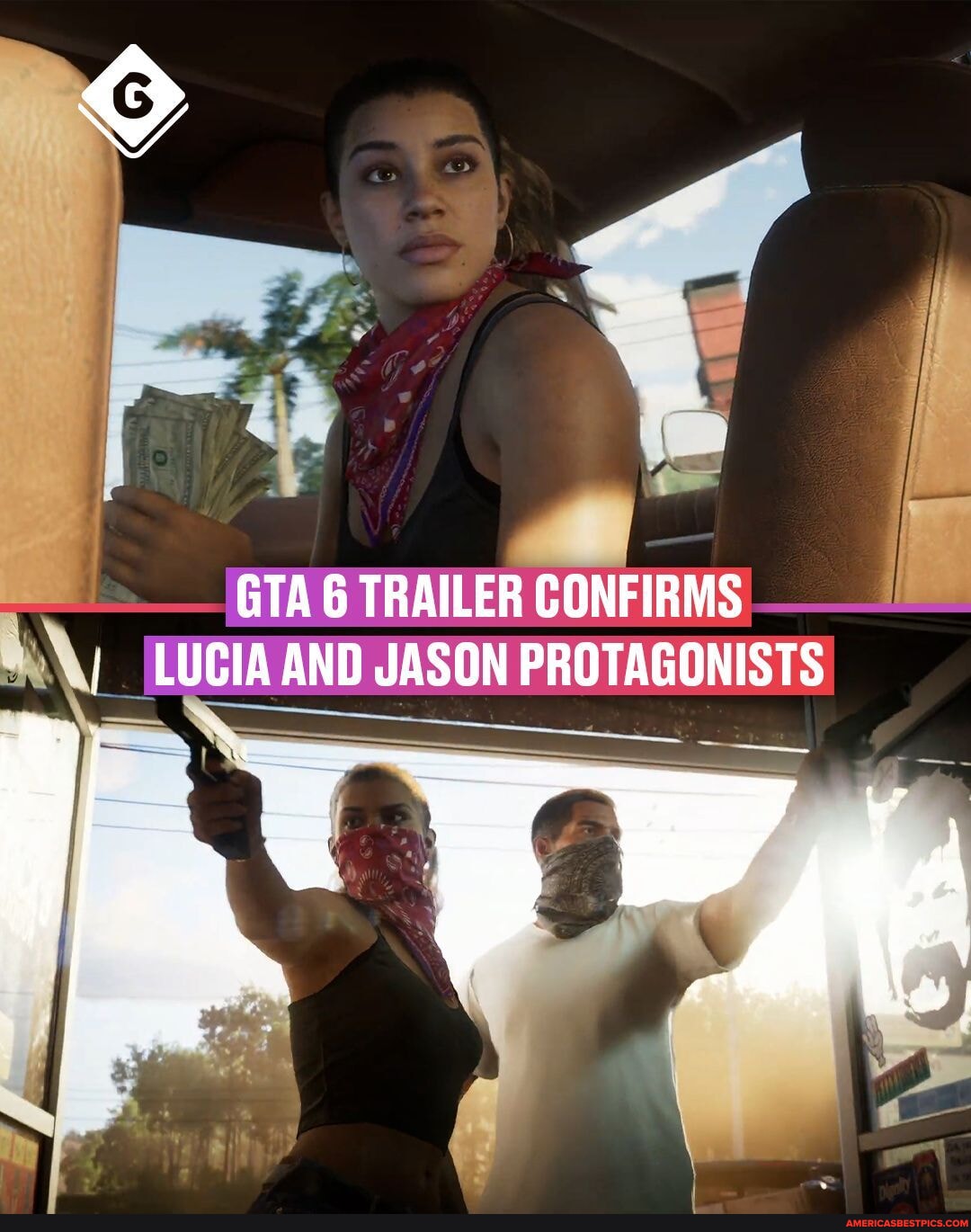 Gtas First Female Protagonist Lucia 🙌 Gta 6 Trailer Confirms Lucia And Jason Protagonists 3492