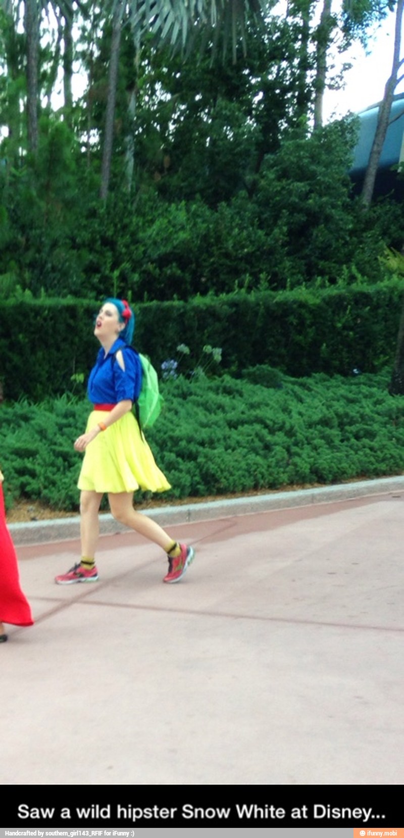 Saw a wild hipster Snow White at Disney...