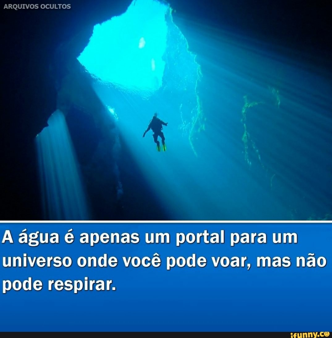 ARQUIVOS OCULTOS
A água é apenas um portal para um universo onde você pode voar, mas não pode respirar.