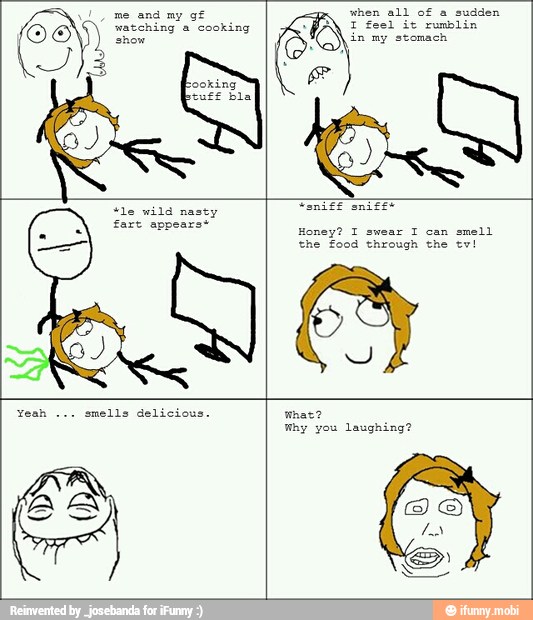 the food through the tv!