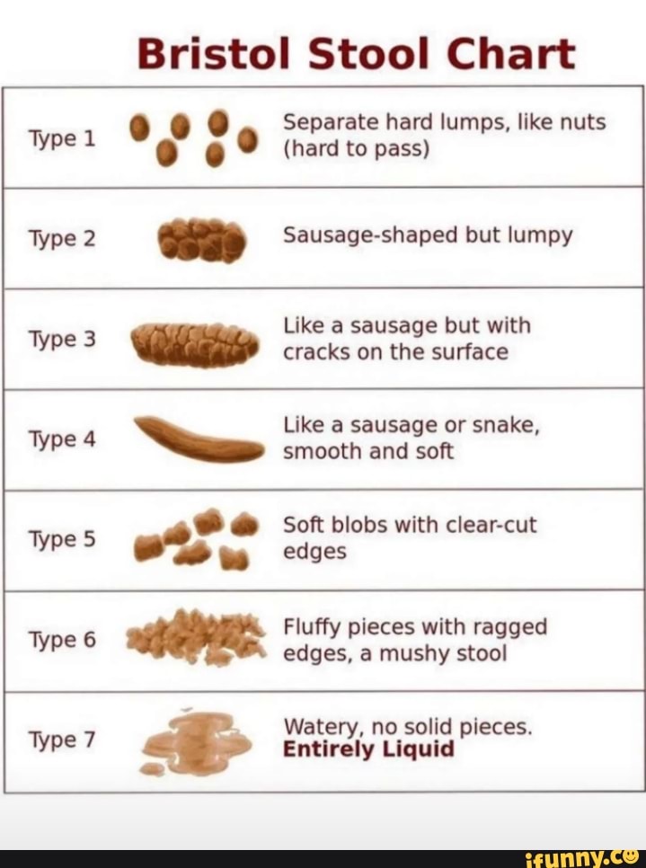 Bristol Stool Chart Separate Hard Lumps Like Nuts Hard To Pass