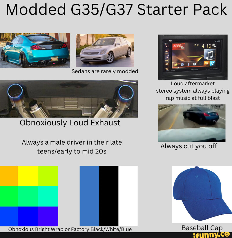Modded G35/G37 Driver Starter Pack Modded Starter Pack Loud