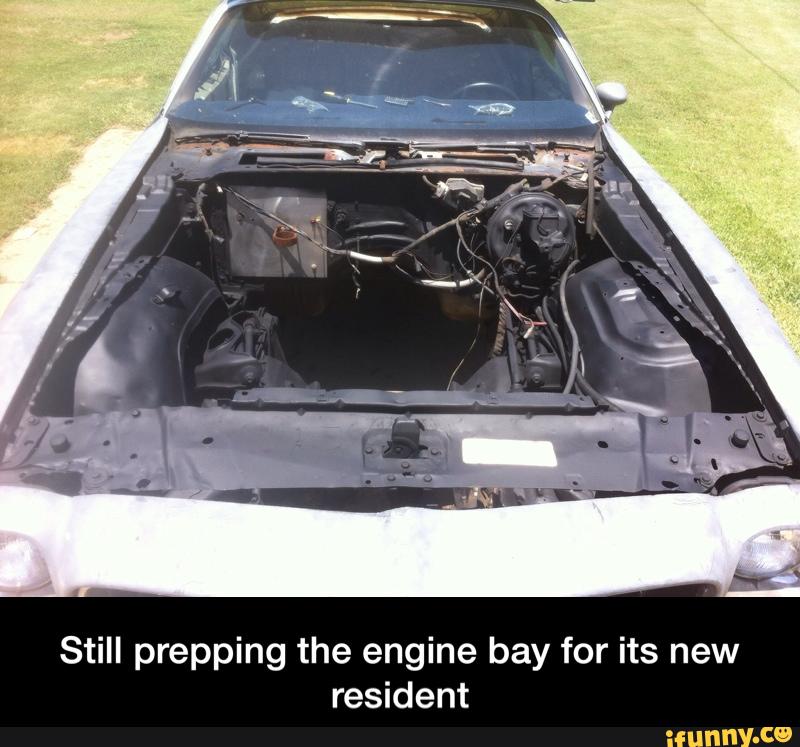 Still prepping the engine bay for its new
resident - Still prepping the engine bay for its new resident