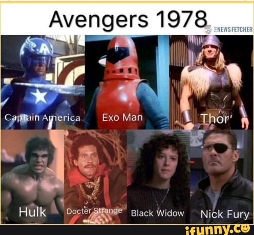 Avengers 1978 Carmmain America Exo Man Hulk Thor Tfange Black Widow I Doctea Black Widow Nick Fury