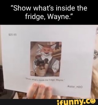 "Show what's inside the fridge, Wayne."