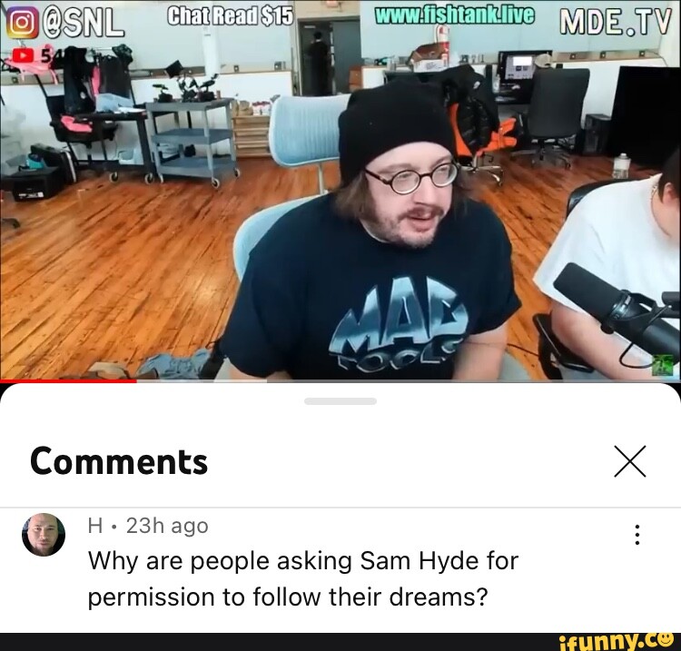 @SNL Chiat Read $15 Comments ago Why are people asking Sam Hyde for ...