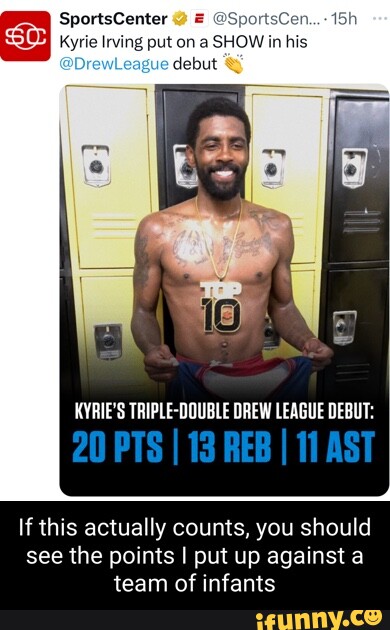 Kyrie Irving at the Drew League! CRAZY Triple Double in Debut 