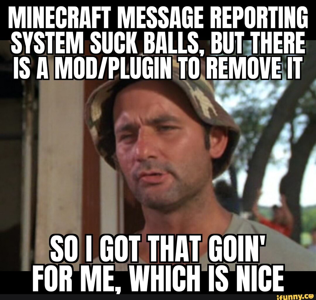 Minecraft Message Reporting System Suck Balls But There Is A To Remove It 90 Got That Goin For 3340