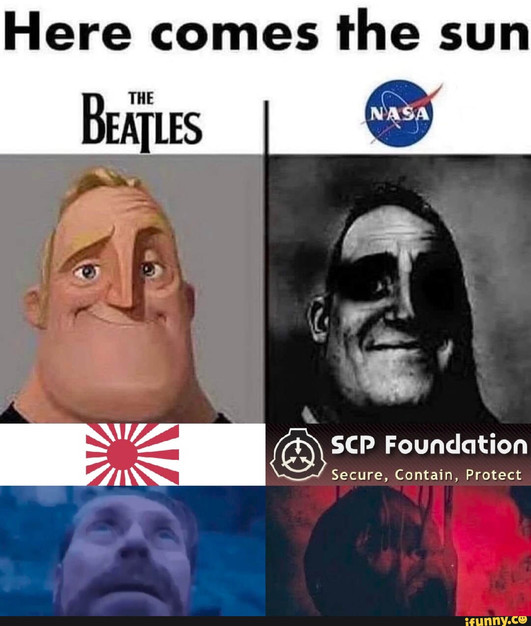 Here comes the sun BEATLES SCP Foundation Secure, Contain, Protect - iFunny