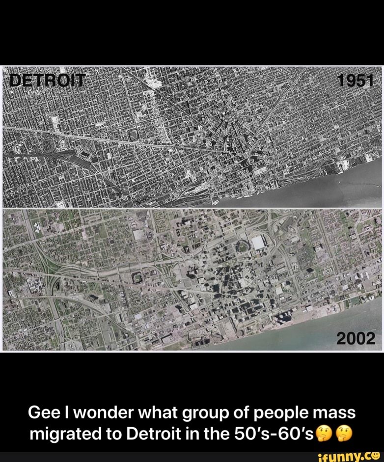 DETROIT
2002
Gee I wonder what group of people mass migrated to Detroit in the 50's-60's@ @ - Gee I wonder what group of people mass migrated to Detroit in the 50βs-60βsπ€π€