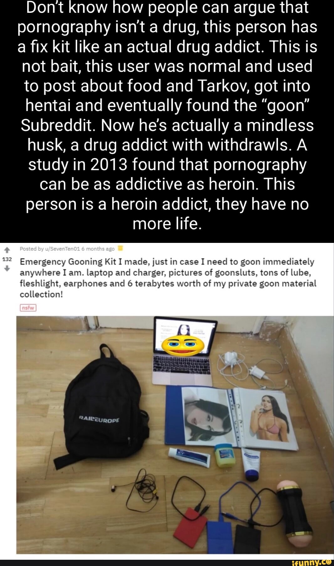 Dont Know how people can argue that pornography isnt a drug, this person  has a