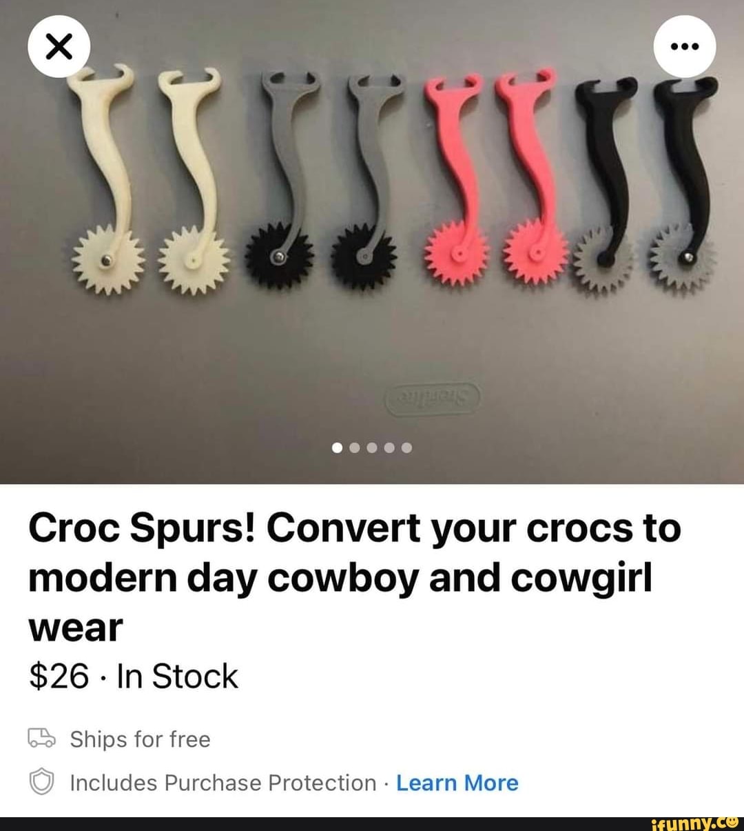 Croc Spurs! Convert your crocs to modern day cowboy and cowgirl wear
$26 - In Stock
Ships for free
Includes Purchase Protection - Learn More