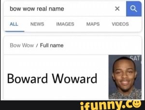 Bow Wow Full Name Boward Woward