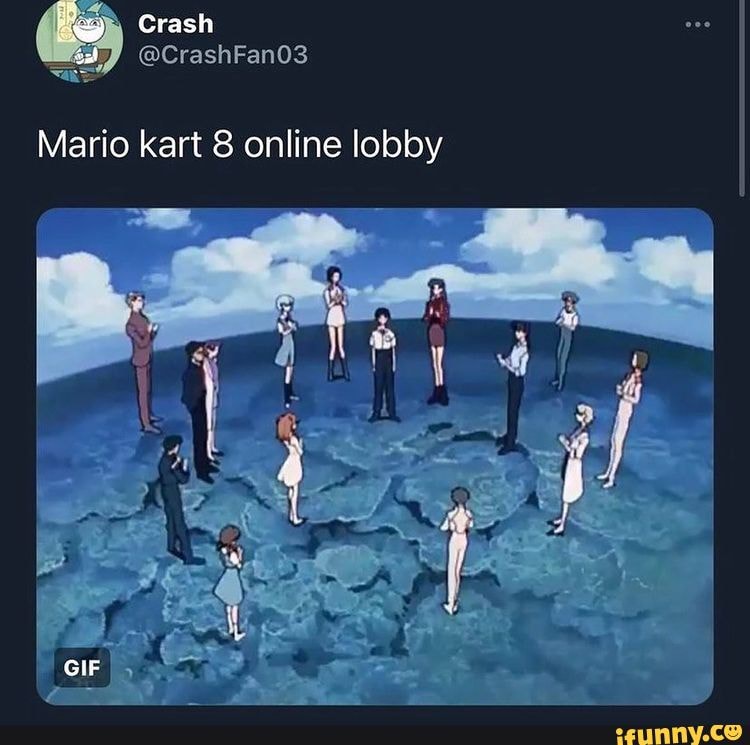 Crash CrashFan Mario kart 8 online lobby GIF iFunny