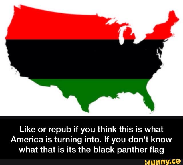 Like or repub if you think this is what
America is turning into. If you don't know
what that is its the black panther flag - Like or repub if you think this is what America is turning into. If you don't know what that is its the black panther flag
