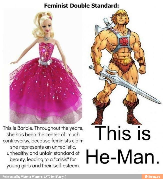 Feminist Double Standard: This is Barbie. Throughout the years she has