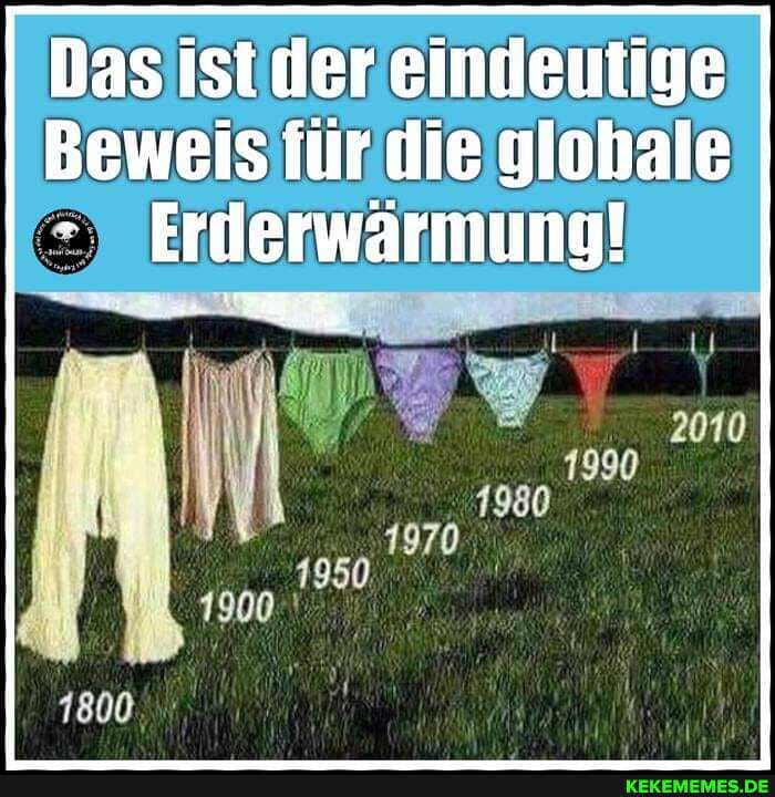 Das ist der eindeutige
Beweis für die glohale
- Erderwärmung!