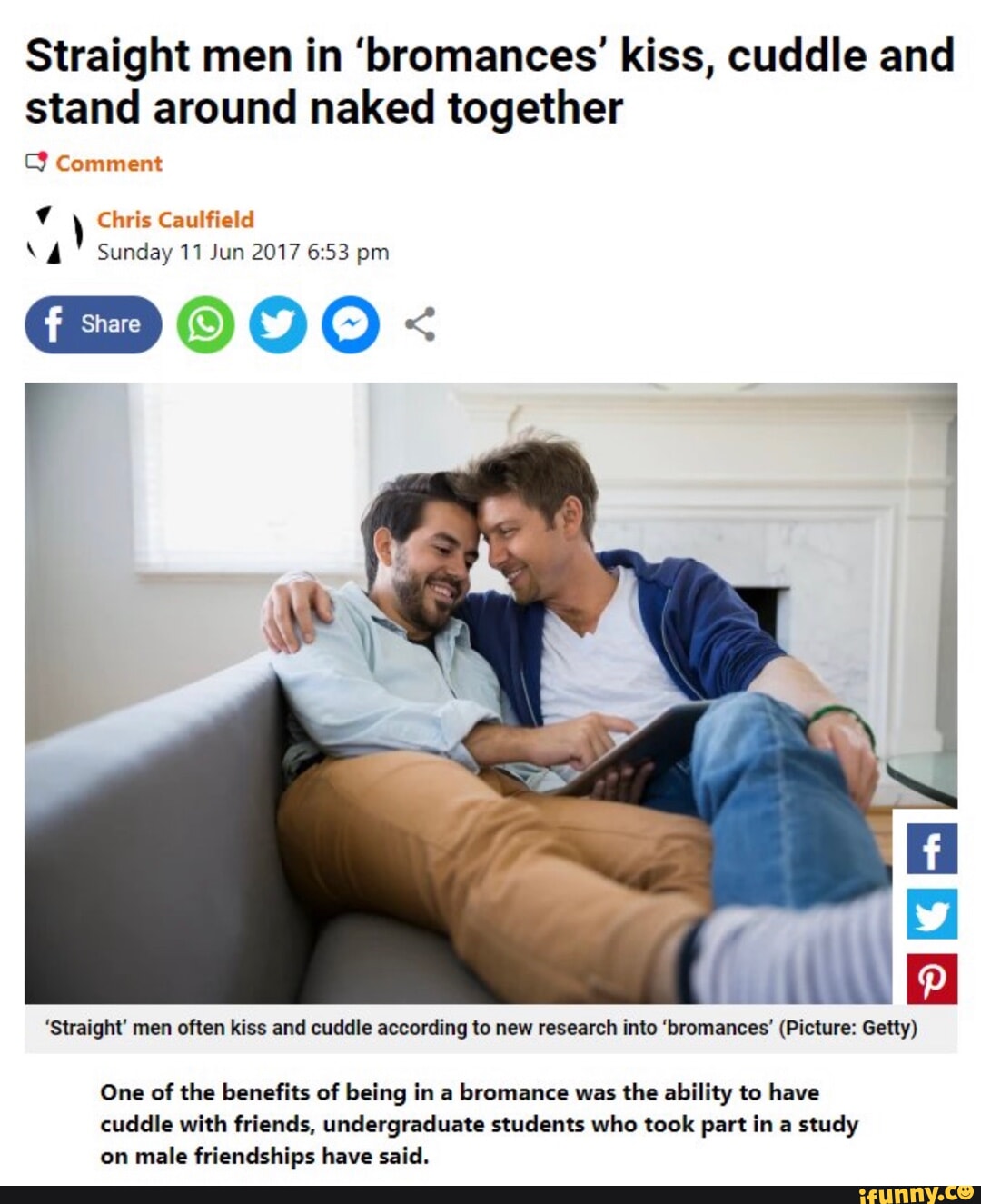 Straight Men In Bromances Kiss Cuddle And Stand Around Naked