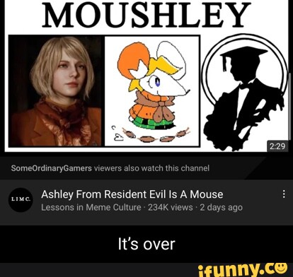 Resident Evil knows of the Mouse Ashley meme - Resident Evil Vil @RE_  _Games AM- Apr 1, 2023 2,742 Retweets 328 Quote' - iFunny