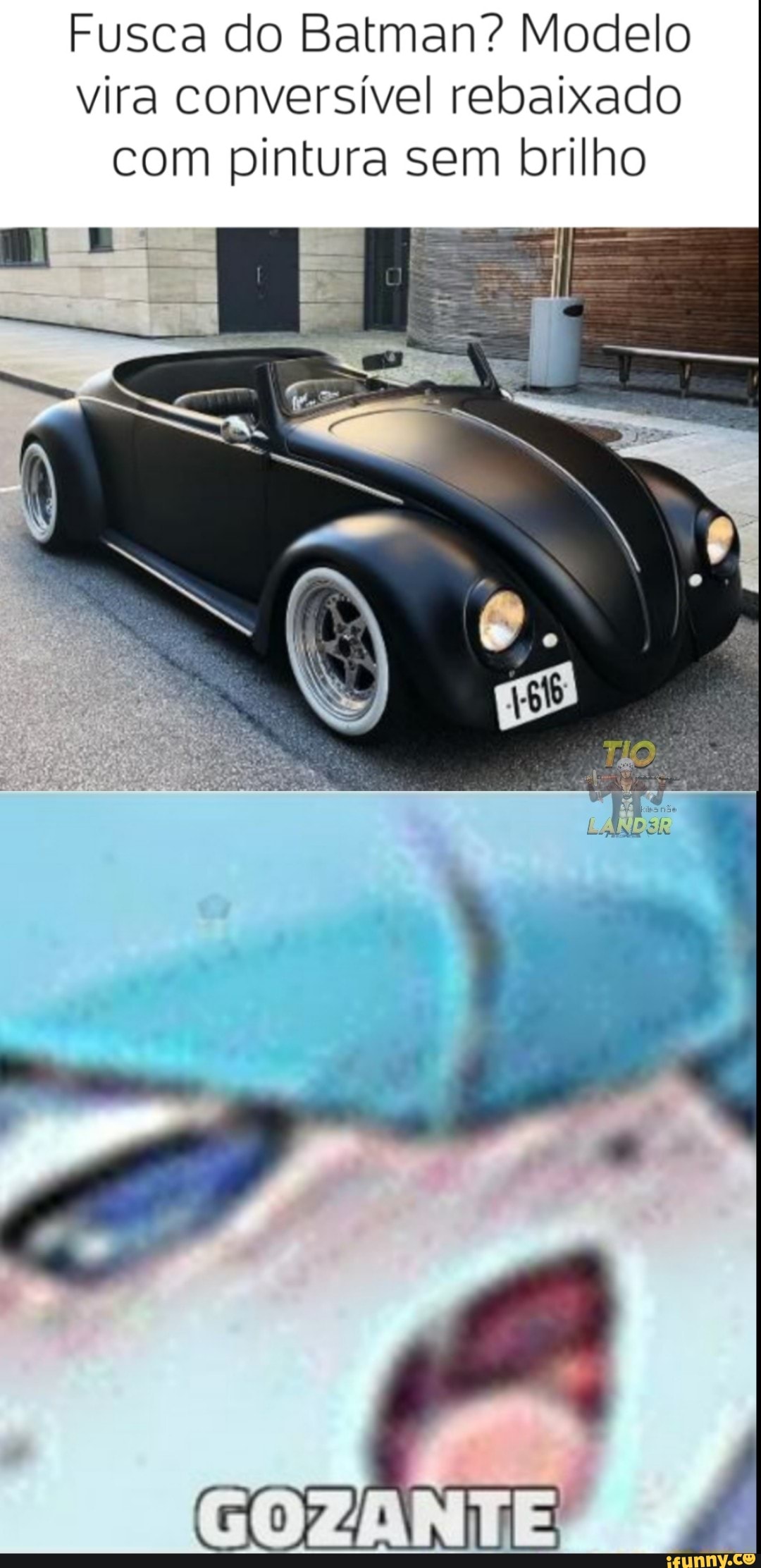 Fusca do Batman? Modelo vira conversível rebaixado
com pintura sem brilho