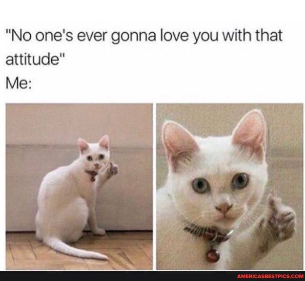 "No one's ever gonna love you with that attitude"