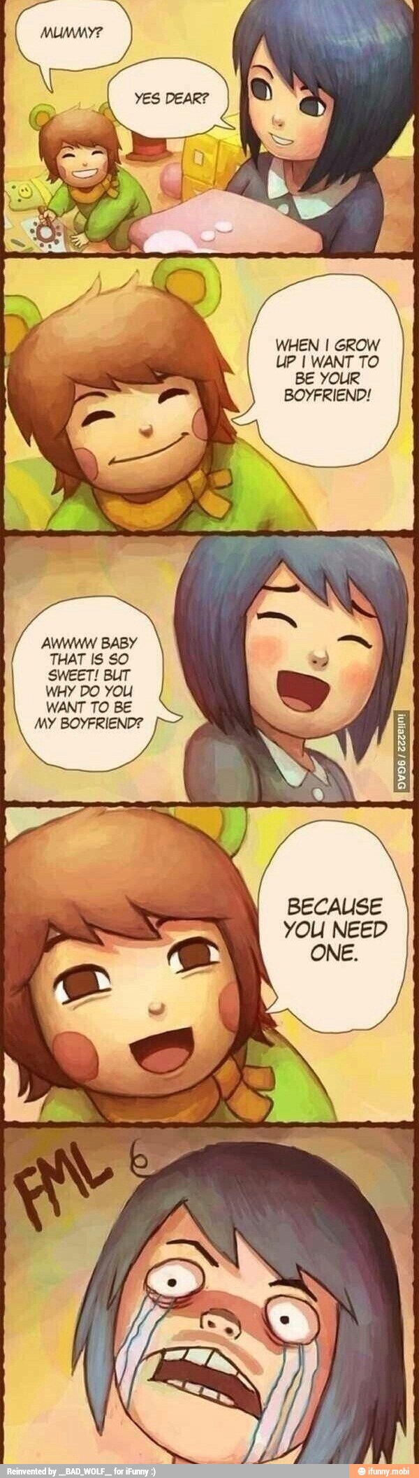 WHEN I GROW
SWEET! BUT
WANT TO BE
MY BOYFRIEND?