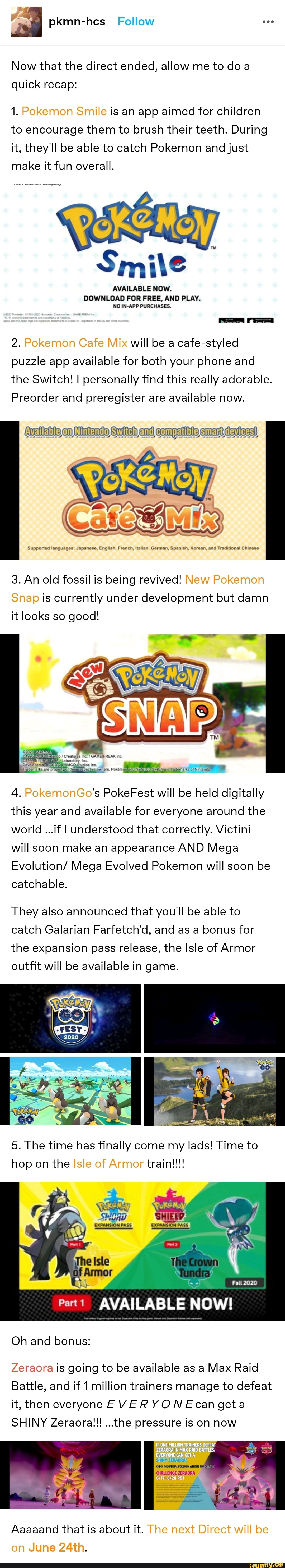 Now that the direct ended, allow me to do a
quick recap:
1. is an app aimed for children
to encourage them to brush their teeth. During
it, they'll be able to catch Pokemon and just
make it fun overall.
2. will be a cafe-styled
puzzle app available for both your phone and
the Switch! I personally find this really adorable.
Preorder and preregister are available now.
Supported languages: Japanese, English, French, Italian, German, Spanish, Korean, and Traditional Chinese