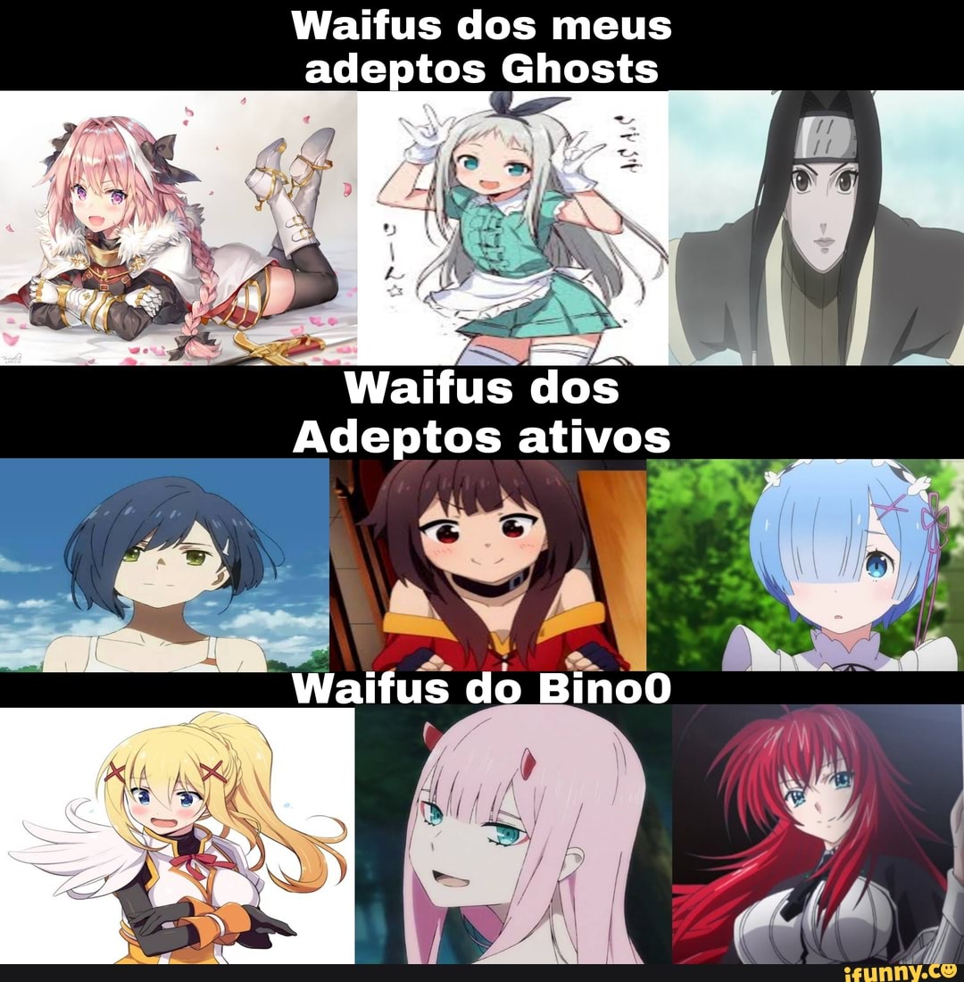 Waifus dos meus adeptos Ghosts
us dos
Adeptos ativos
Waifus do BinoO