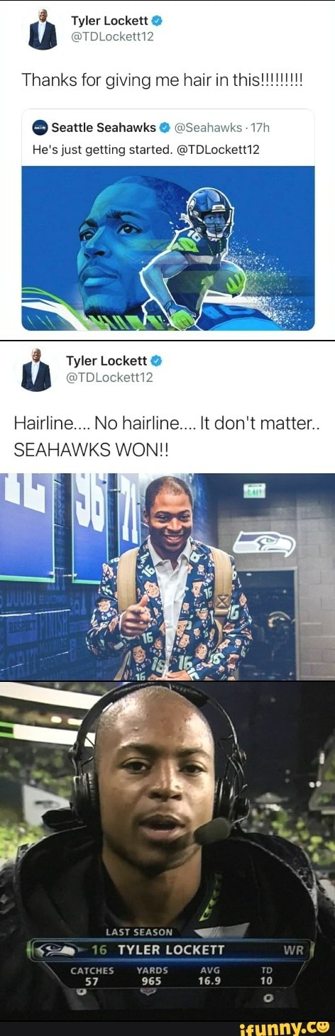 Tyler Lockett @ B @TDL Thanks For Giving Me Hair In This!!! @ Seattle ...